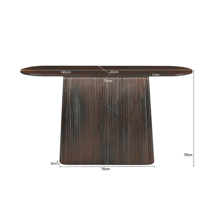 Bijzettafel Salvator Mangohout Bruin 40x140 cm-Bijzettafels-Livingfurn
