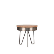 Bijzettafel Saran Grijs Metaal 44 cm Rond 44x44x43 cm-Bijzettafels-LABEL51