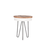 Bijzettafel Saria Wit Metaal 44 cm Rond 44x44x53 cm-Bijzettafels-LABEL51
