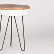 Bijzettafel Saria Wit Metaal 44 cm Rond 44x44x53 cm-Bijzettafels-LABEL51