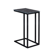 Bijzettafel Slider Marmer Hoog Zwart 40x30x73 cm-Bijzettafels-Starfurn