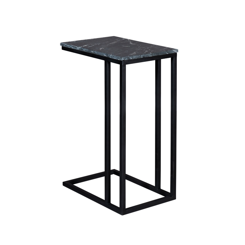 Bijzettafel Slider Marmer Hoog Zwart 40x30x73 cm-Bijzettafels-Starfurn
