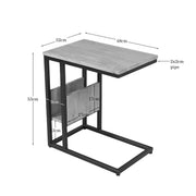 Bijzettafel Slider Naturel Metaal 48x32 cm STF STF-3041-Bijzettafels-Starfurn