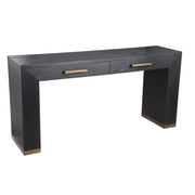 Bijzettafel Tiess Zwart 45x165 cm-Bijzettafels-PTMD