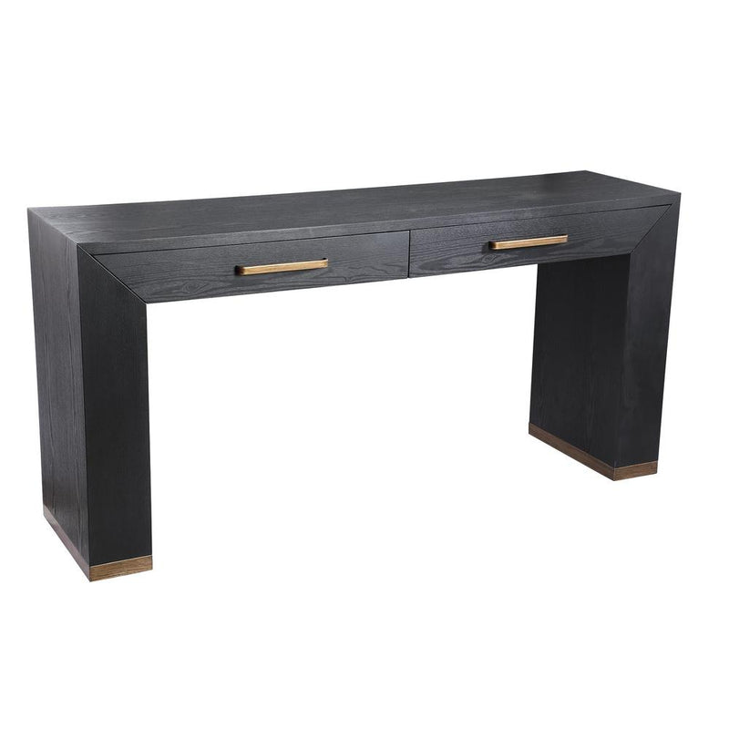 Bijzettafel Tiess Zwart 45x165 cm-Bijzettafels-PTMD