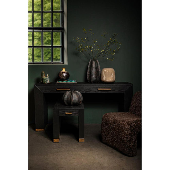 Bijzettafel Tiess Zwart 45x165 cm-PTMD