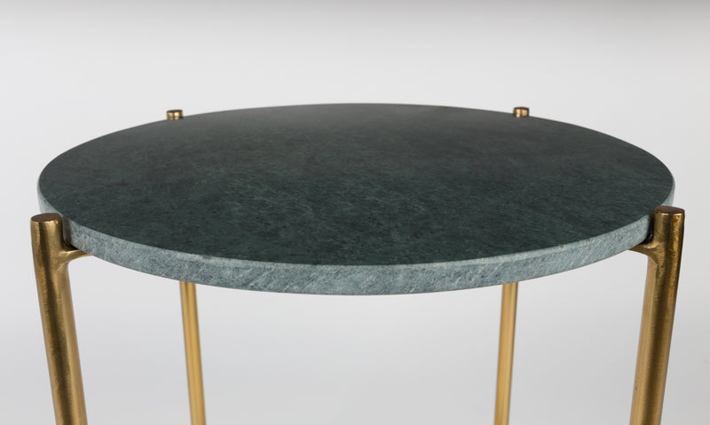 Bijzettafel Timpa Marble Groen Ø44.5x54 cm-Bijzettafels-Creating Home