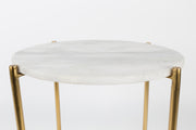 Bijzettafel Timpa Marble Wit Ø44.5x54 cm-Bijzettafels-Creating Home