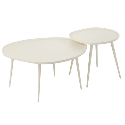 Bijzettafel Wit Aluminium 63 cm 63x72.5x38 cm-Bijzettafels-J-Line