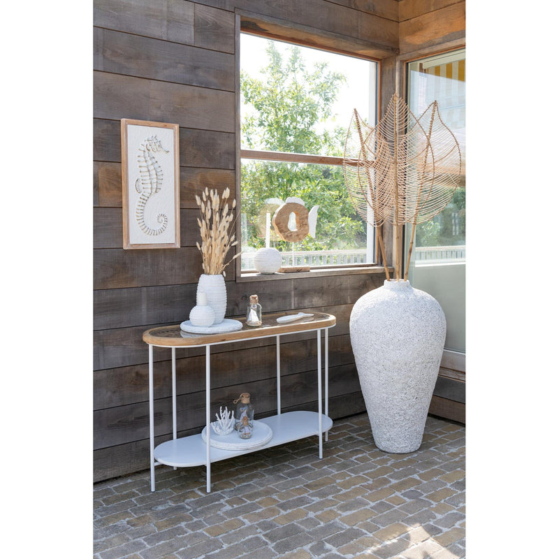 Bijzettafel Wit Glas 40x120 cm-Bijzettafels-J-Line
