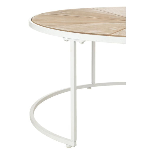 Bijzettafel Wit Glas 91 cm 91x91x41 cm-Bijzettafels-J-Line