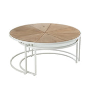 Bijzettafel Wit Glas 91 cm 91x91x41 cm-Bijzettafels-J-Line
