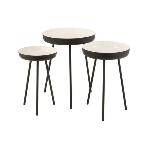 Bijzettafel Wit Ijzer 52 cm 52x52x58 cm-Bijzettafels-J-Line