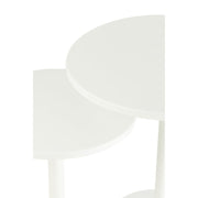 Bijzettafel Wit Ijzer Rond 50 cm 50x50x40 cm-Bijzettafels-J-Line