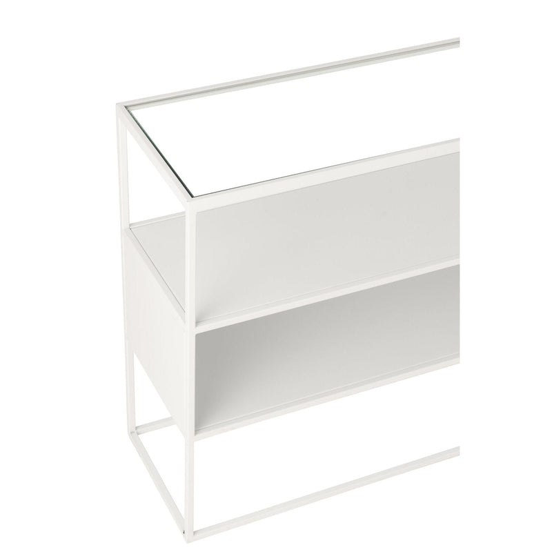 Bijzettafel Wit Ijzer Vierkant 30x140 cm-Bijzettafels-J-Line