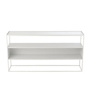 Bijzettafel Wit Ijzer Vierkant 30x140 cm-Bijzettafels-J-Line
