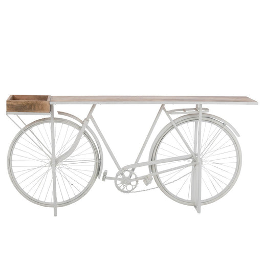 Bijzettafel Wit Mangohout hout 36x185 cm-Bijzettafels-J-Line