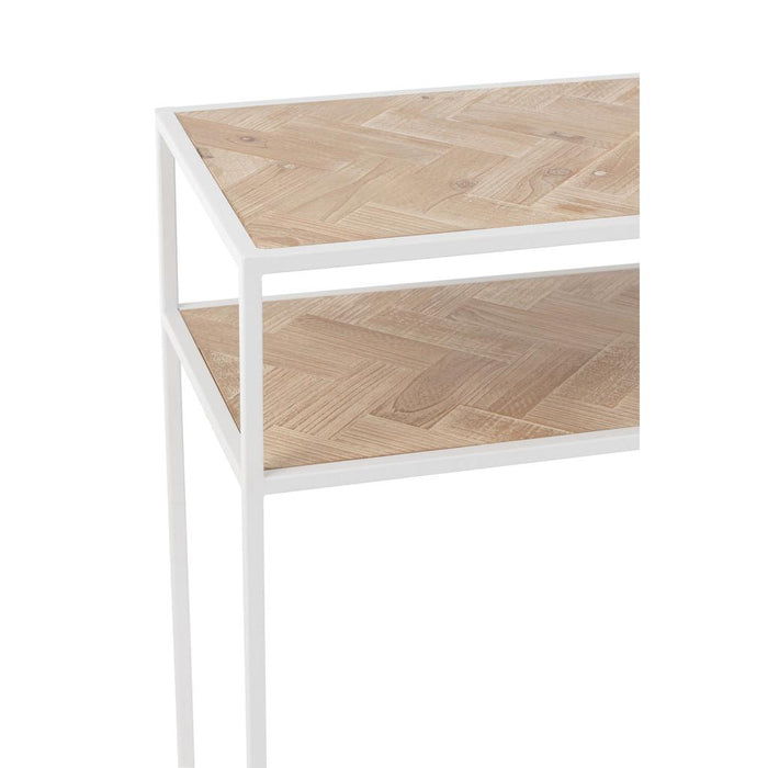 Bijzettafel Wit Mdf 35x100 cm-Bijzettafels-J-Line
