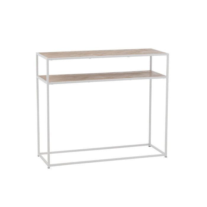 Bijzettafel Wit Mdf 35x100 cm-Bijzettafels-J-Line