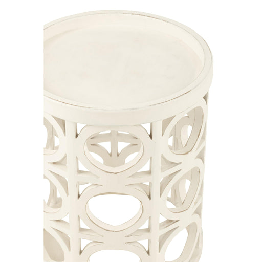 Bijzettafel Wit Mdf 40 cm-Bijzettafels-J-Line