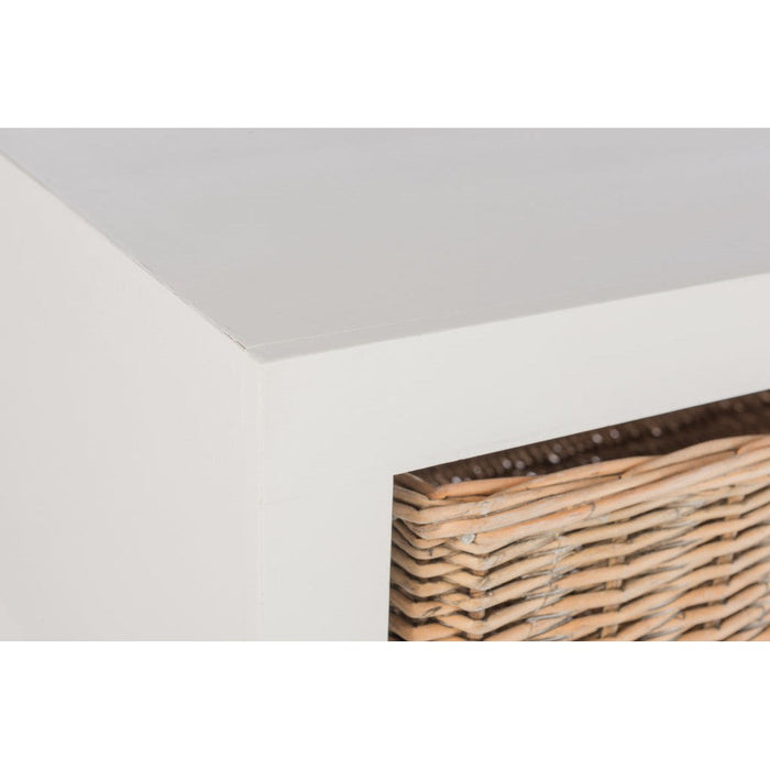 Bijzettafel Wit Mdf 44x110 cm-Opbergdozen en manden-J-Line