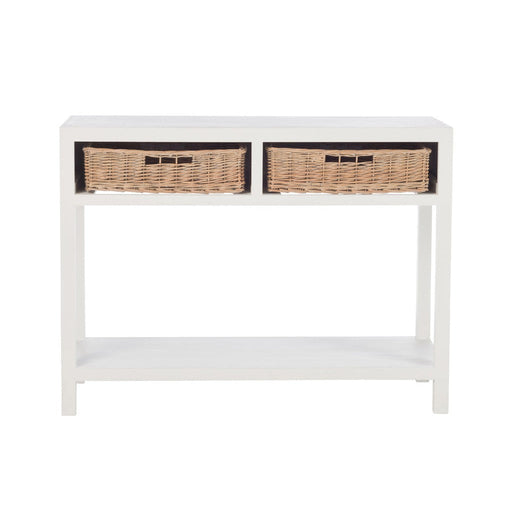 Bijzettafel Wit Mdf 44x110 cm-Opbergdozen en manden-J-Line