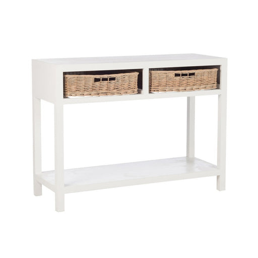 Bijzettafel Wit Mdf 44x110 cm-Opbergdozen en manden-J-Line