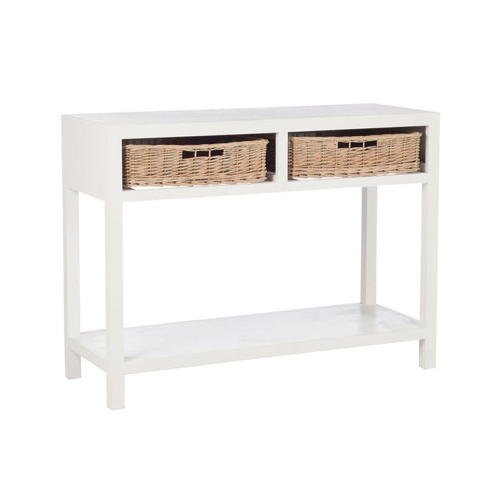 Bijzettafel Wit Mdf 44x110 cm-Opbergdozen en manden-J-Line