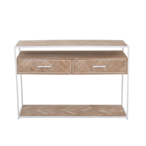 Bijzettafel Wit Metaal 40x120 cm-Bijzettafels-J-Line