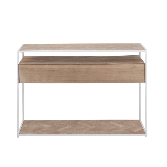 Bijzettafel Wit Metaal 40x120 cm-Bijzettafels-J-Line