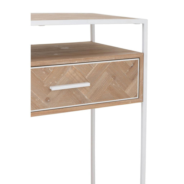 Bijzettafel Wit Metaal 40x120 cm-Bijzettafels-J-Line