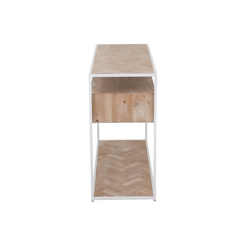 Bijzettafel Wit Metaal 40x120 cm-Bijzettafels-J-Line