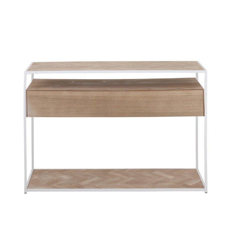 Bijzettafel Wit Metaal 40x120 cm-Bijzettafels-J-Line