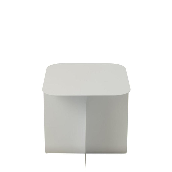 Bijzettafel Wit Metaal Vierkant 40 cm 40x43.6x39 cm-Bijzettafels-J-Line