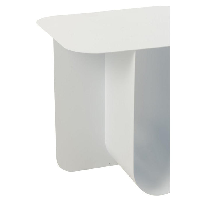 Bijzettafel Wit Metaal Vierkant 40 cm 40x43.6x39 cm-Bijzettafels-J-Line