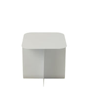 Bijzettafel Wit Metaal Vierkant 40 cm 40x43.6x39 cm-Bijzettafels-J-Line