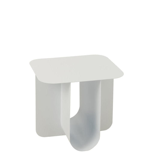 Bijzettafel Wit Metaal Vierkant 40 cm 40x43.6x39 cm-Bijzettafels-J-Line