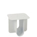 Bijzettafel Wit Metaal Vierkant 40 cm 40x43.6x39 cm-Bijzettafels-J-Line