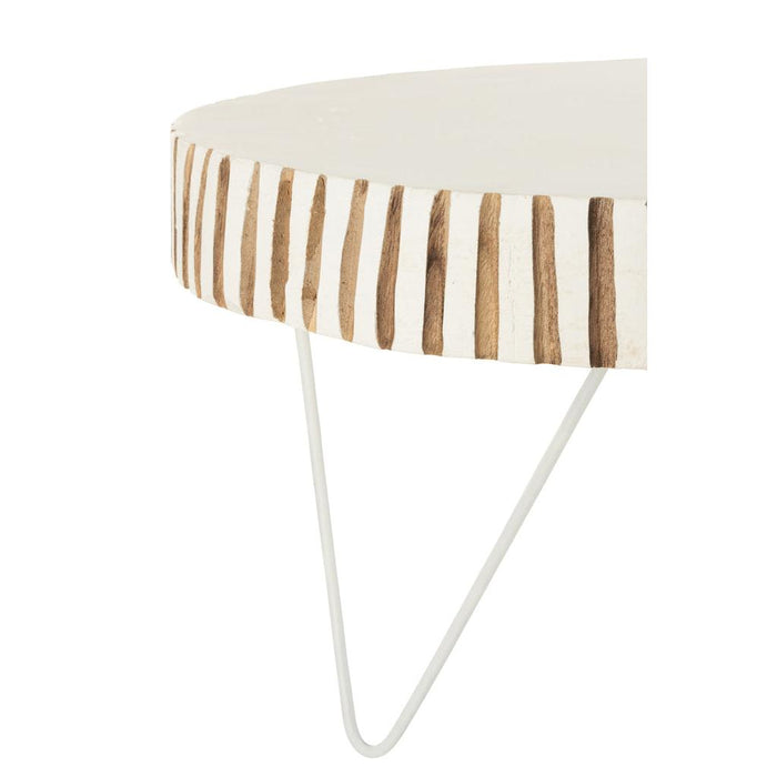 Bijzettafel Wit Paulownia hout 48 cm-Bijzettafels-J-Line