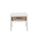 Bijzettafel Wit Paulownia hout 50 cm 50x50x45 cm-Opbergdozen en manden-J-Line
