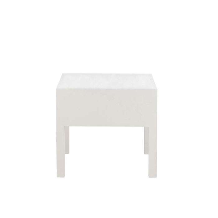 Bijzettafel Wit Paulownia hout 50 cm 50x50x45 cm-Opbergdozen en manden-J-Line