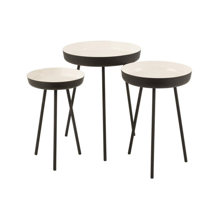 Bijzettafel Wit ijzer 52 cm 52x52x58 cm-Bijzettafels-J-Line