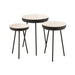 Bijzettafel Wit ijzer 52 cm 52x52x58 cm-Bijzettafels-J-Line