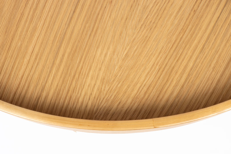 Bijzettafel Yuri Oak L Eikenfineer Naturel Ø70x35 cm-Bijzettafels-Creating Home