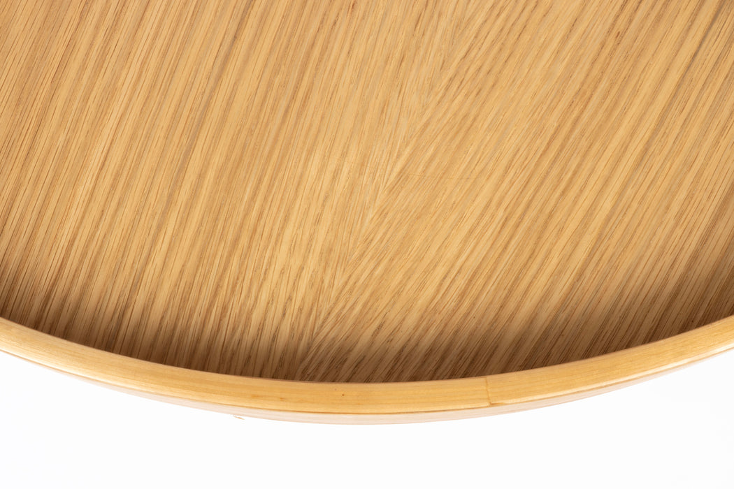 Bijzettafel Yuri Oak L Eikenfineer Naturel Ø70x35 cm-Bijzettafels-Creating Home