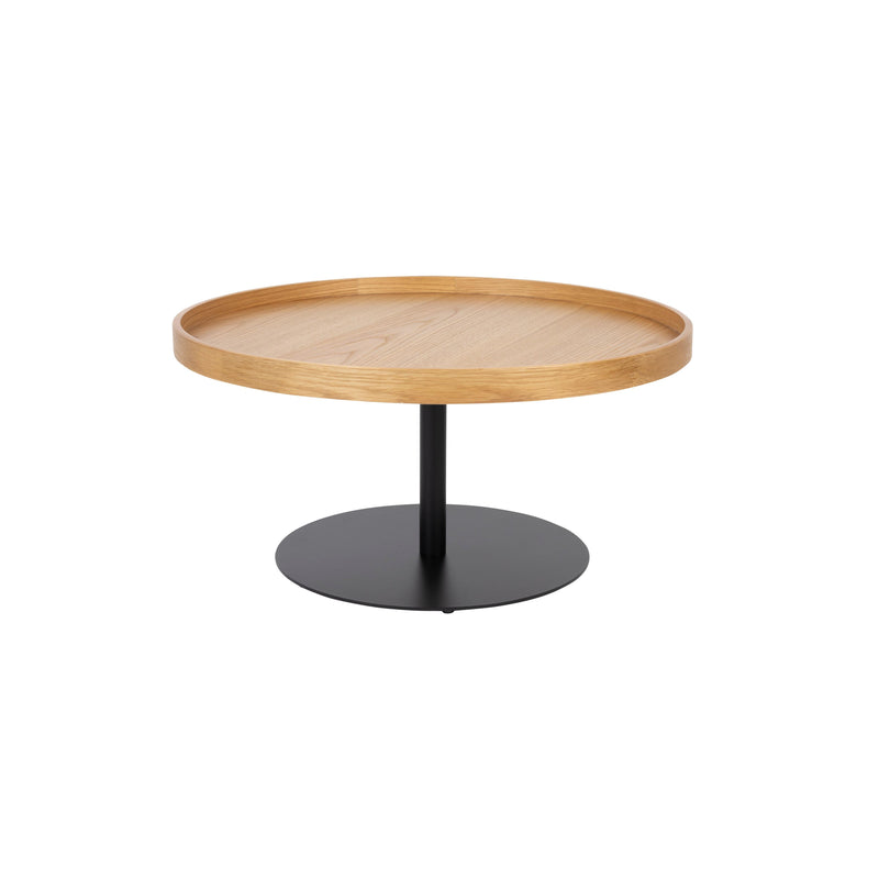 Bijzettafel Yuri Oak L Eikenfineer Naturel Ø70x35 cm-Bijzettafels-Creating Home