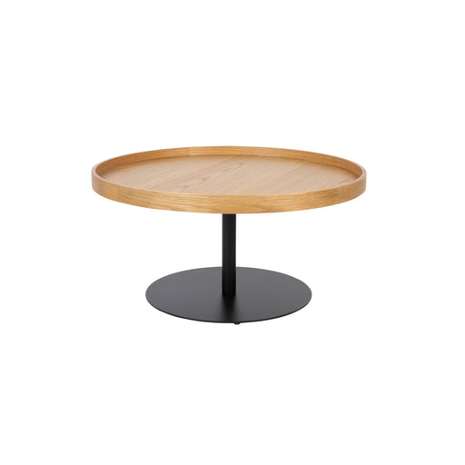 Bijzettafel Yuri Oak L Eikenfineer Naturel Ø70x35 cm-Bijzettafels-Creating Home