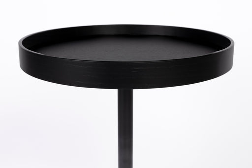 Bijzettafel Yuri S Eikenfineer Zwart Ø40x45 cm-Bijzettafels-Creating Home