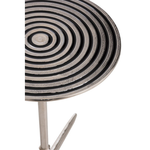 Bijzettafel Zilver Aluminium Rond 42 cm 41.5x41.5x57 cm-Bijzettafels-J-Line