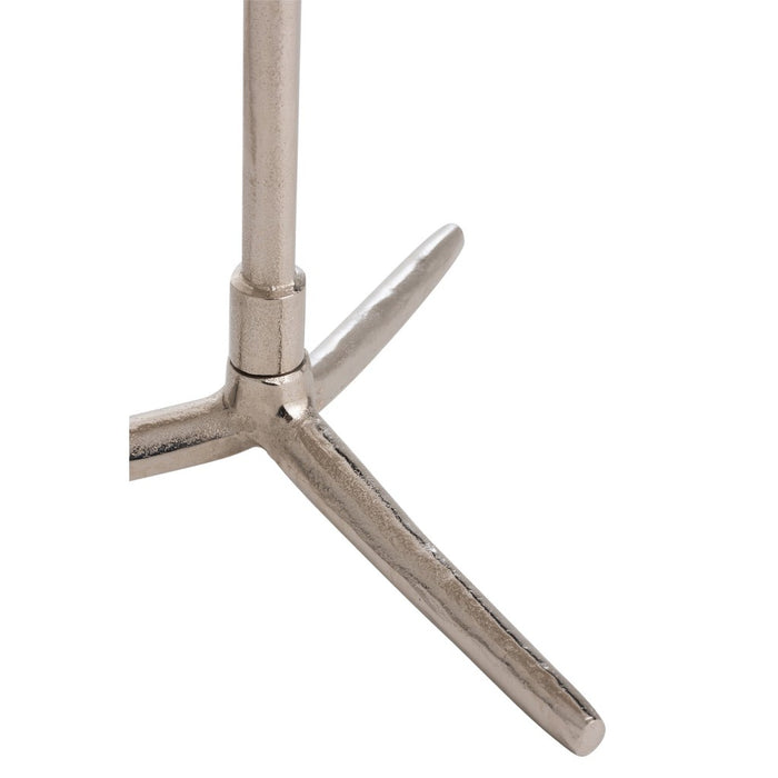 Bijzettafel Zilver Aluminium Rond 42 cm 41.5x41.5x57 cm-Bijzettafels-J-Line